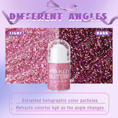 HOSAILY color-shifting glitter under light shows dynamic color shifts.