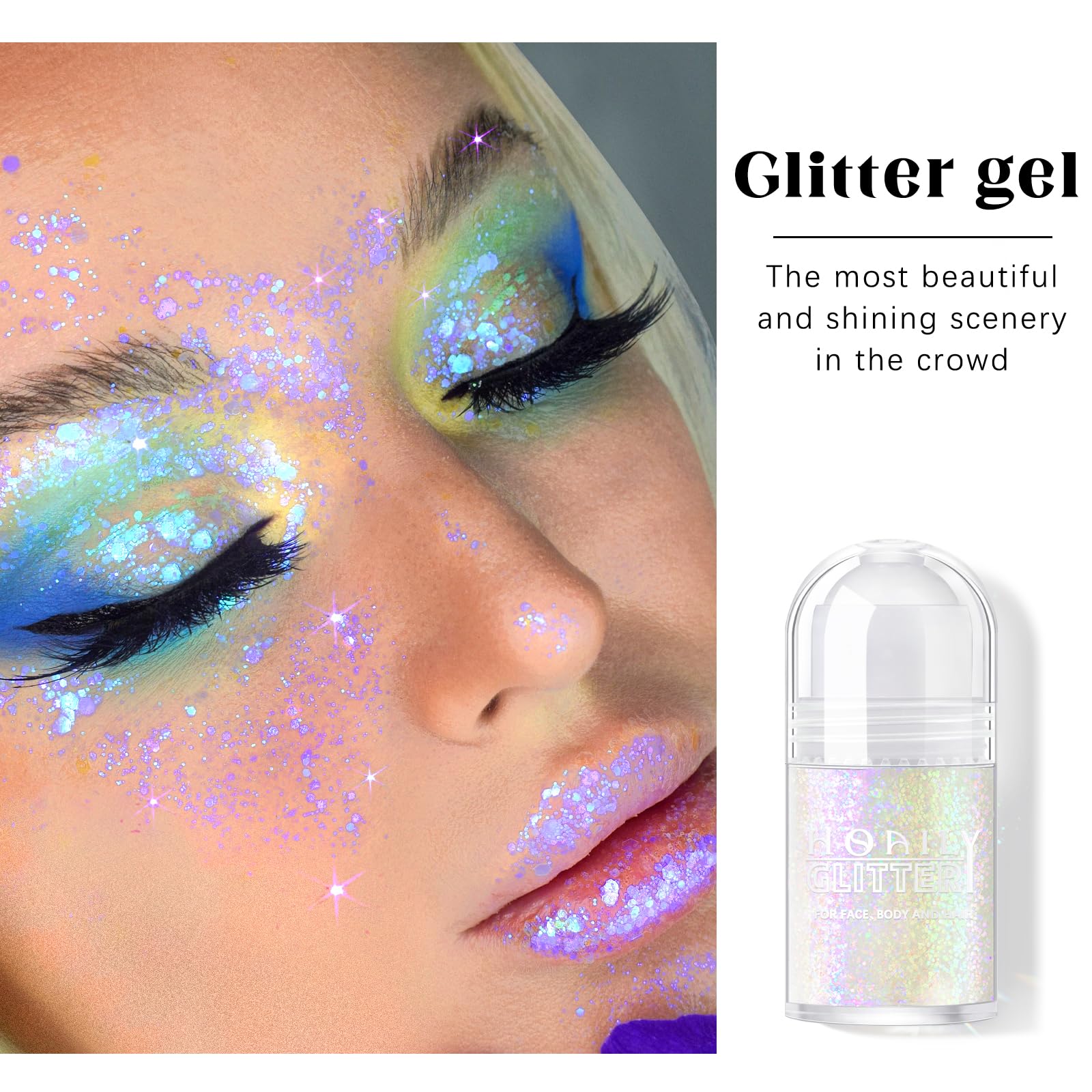 HOSAILY glitter in hair for eye-catching shimmer under lights.