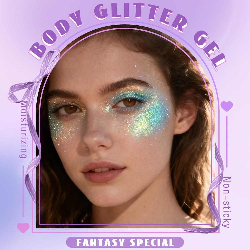 Smooth rolling ball glides for mess-free glitter while you dance