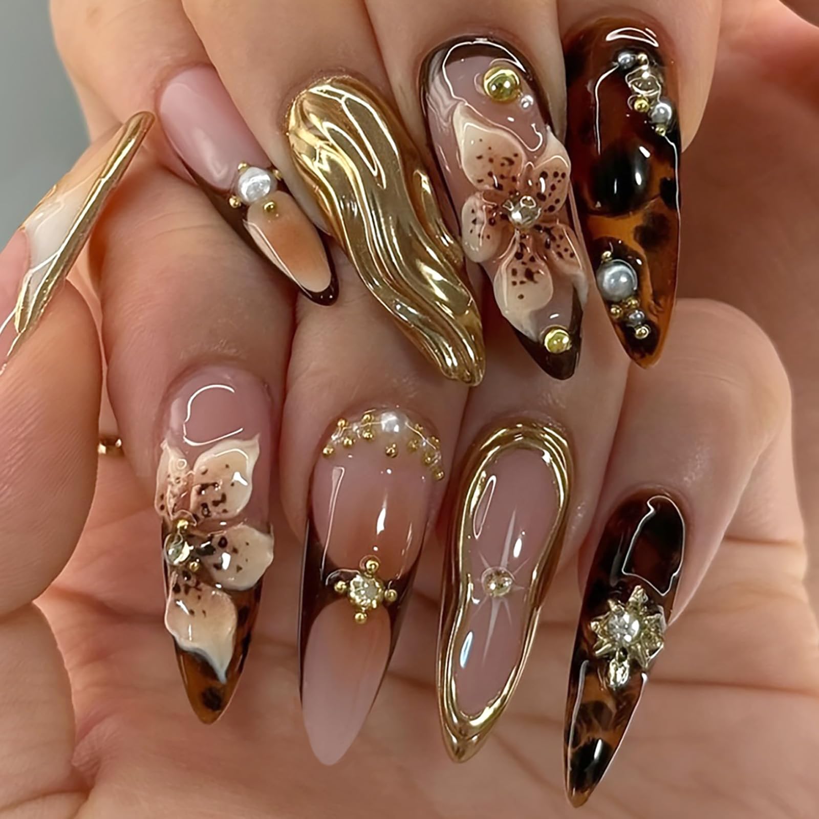 HOSAILY semi-handmade full cover nails deliver a natural look with vibrant gloss.