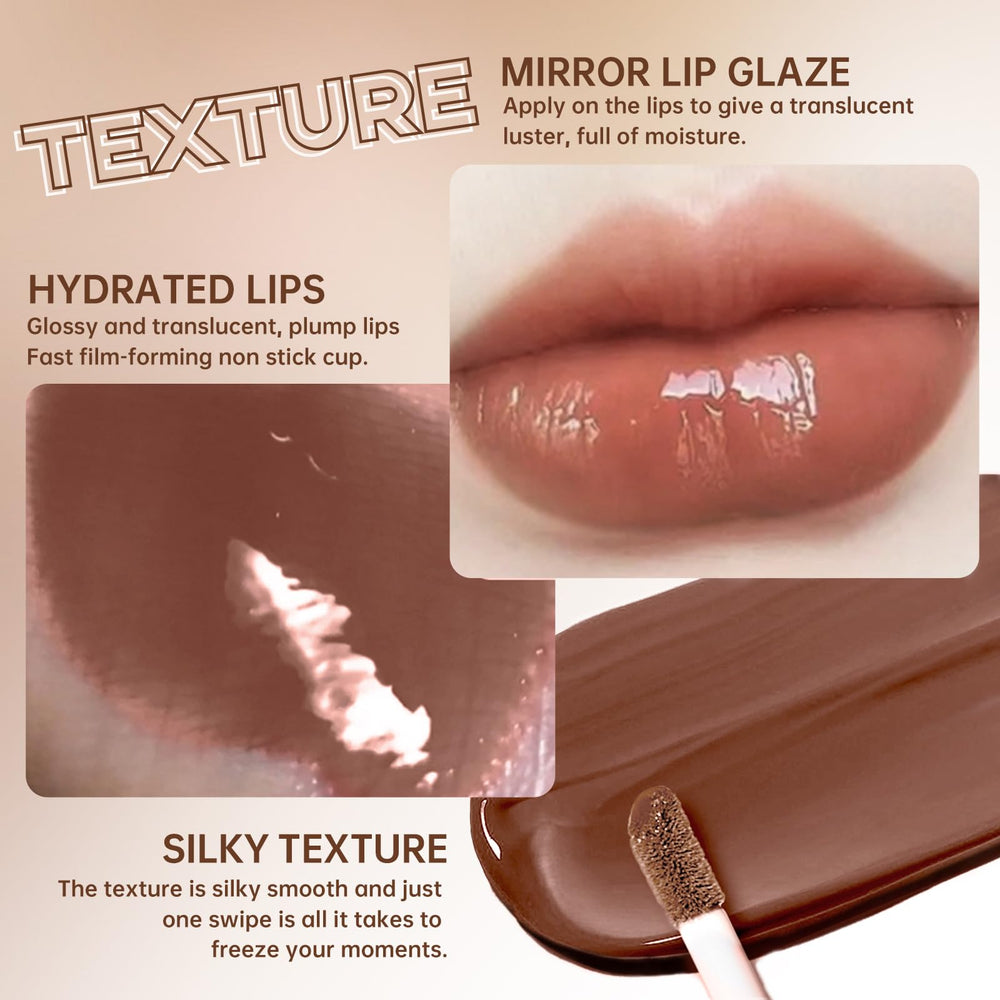 HOSAILY silk-smooth lip gloss texture for effortless, comfortable wear.