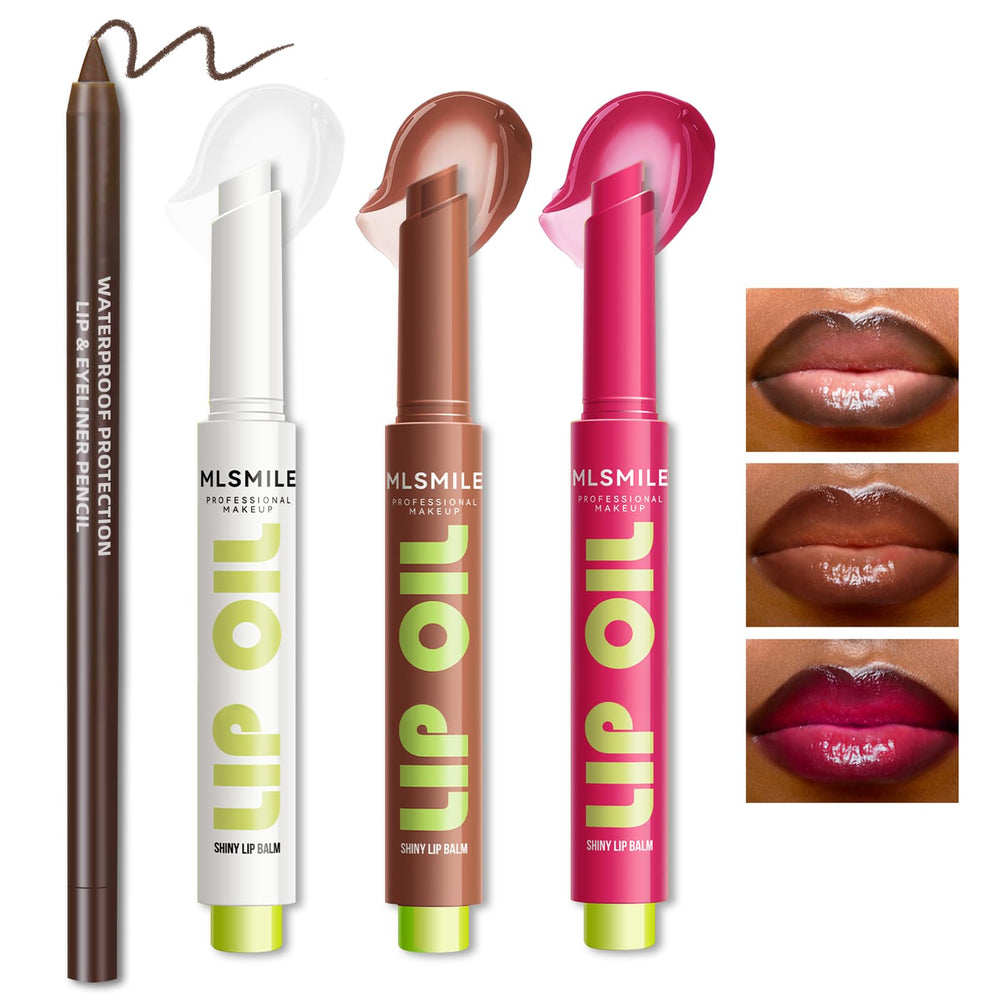 HOSAILY solid lip gloss set front view showing glossy, hydrating finish.