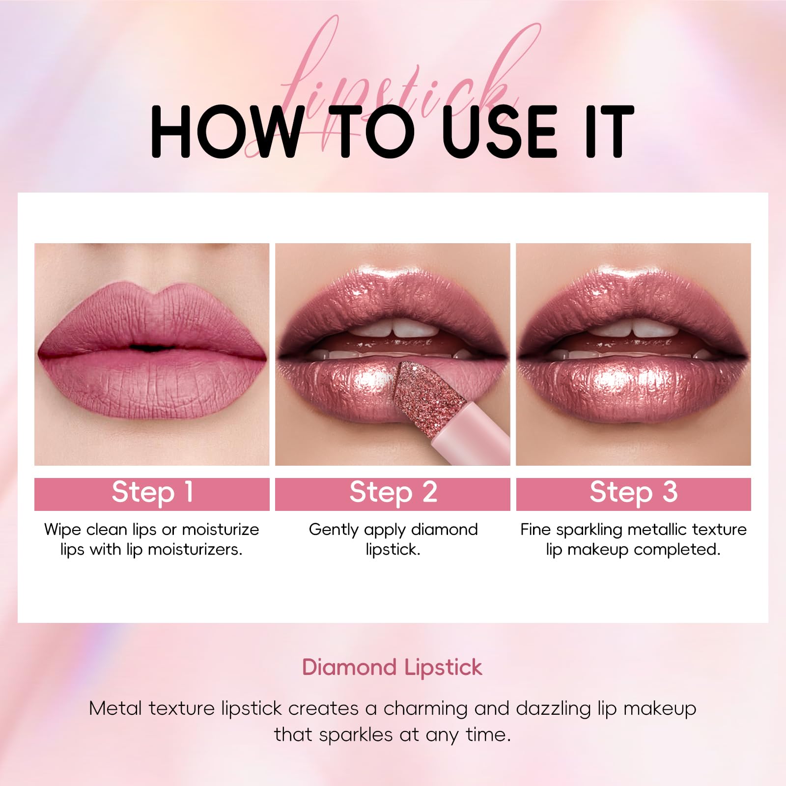 HOSAILY waterproof transfer-proof lipstick in action.