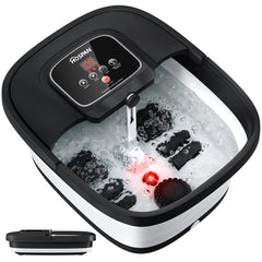 HOSPAN collapsible foot spa setup shows compact storage and easy assembly for small spaces.