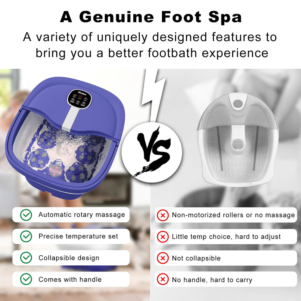HOSPAN foot spa remote control attached for convenient hands-free operation.