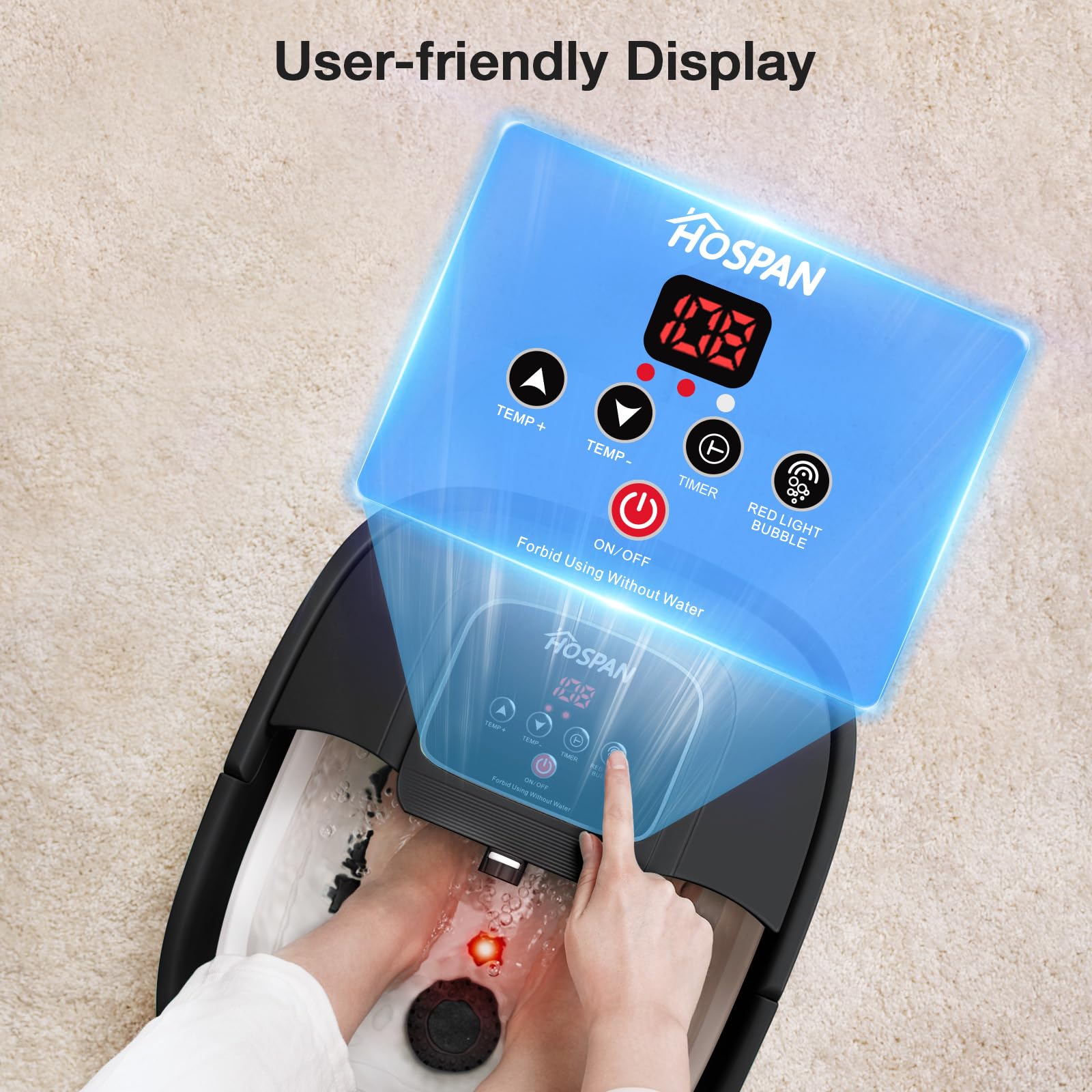 HOSPAN foot bath for home spa evenings and stress relief routines.