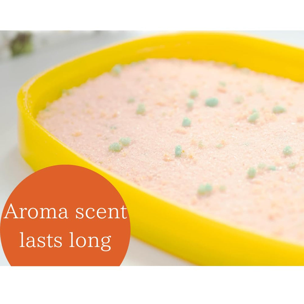 Close-up of Hot Spring Onsen forest scent powder texture for bath rituals.