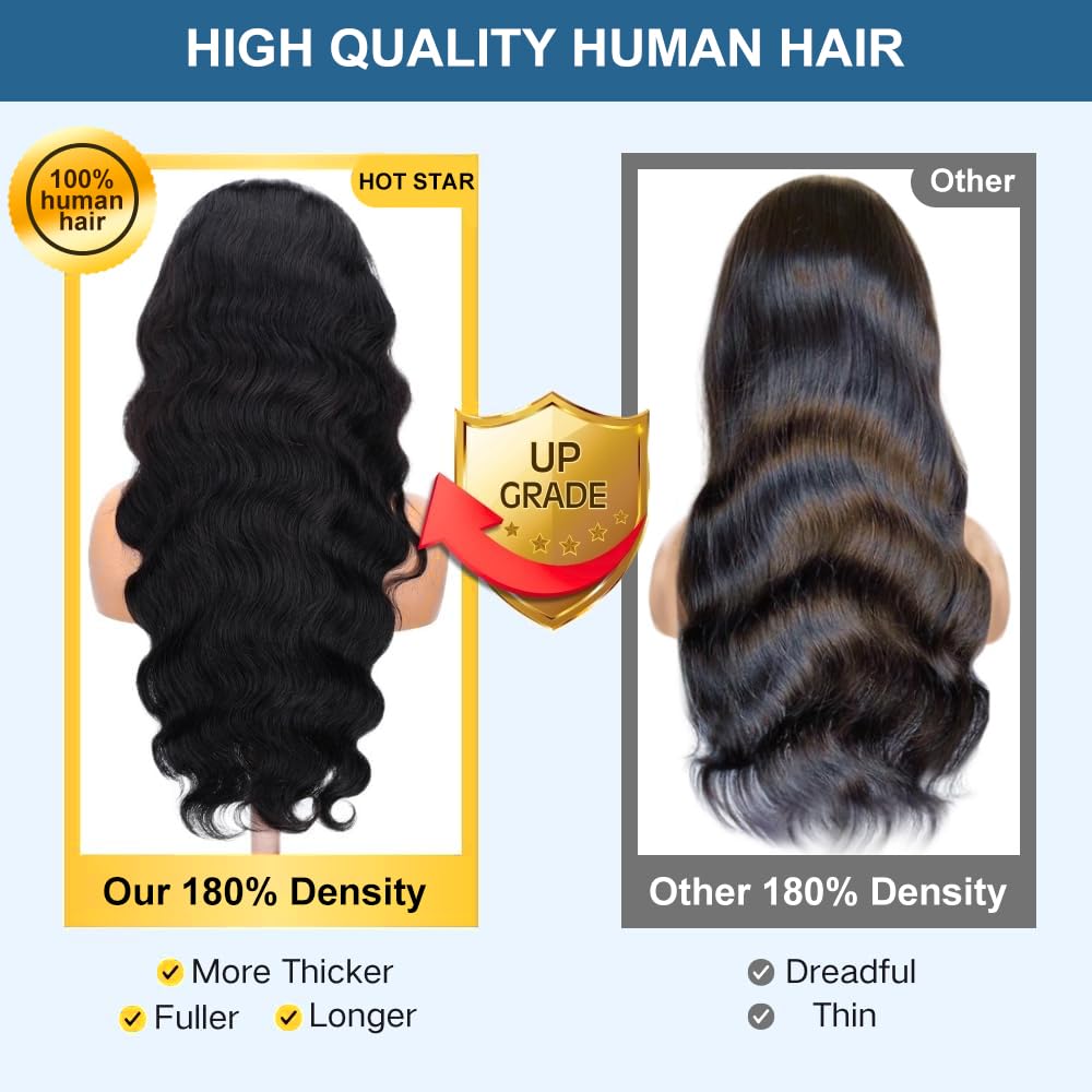 HOT STAR lace front wig blends with skin tone for natural look