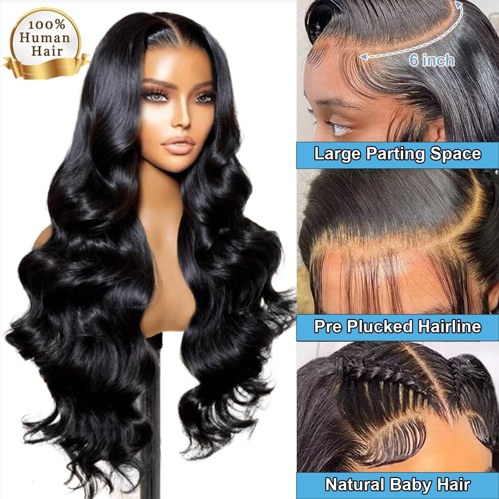 HOT STAR 13x6 body wave wig parting space for versatile styles