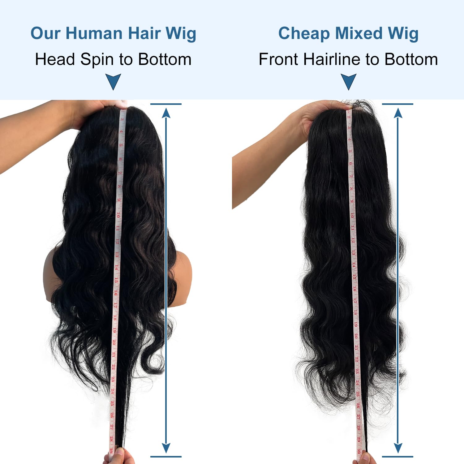 HOT STAR 26-inch wig shows soft, bouncy body wave texture