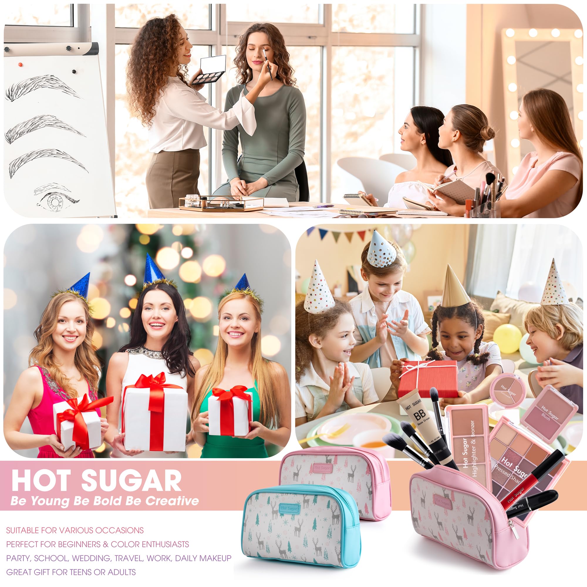 Hot Sugar base cream and concealer palette delivers smooth complexion