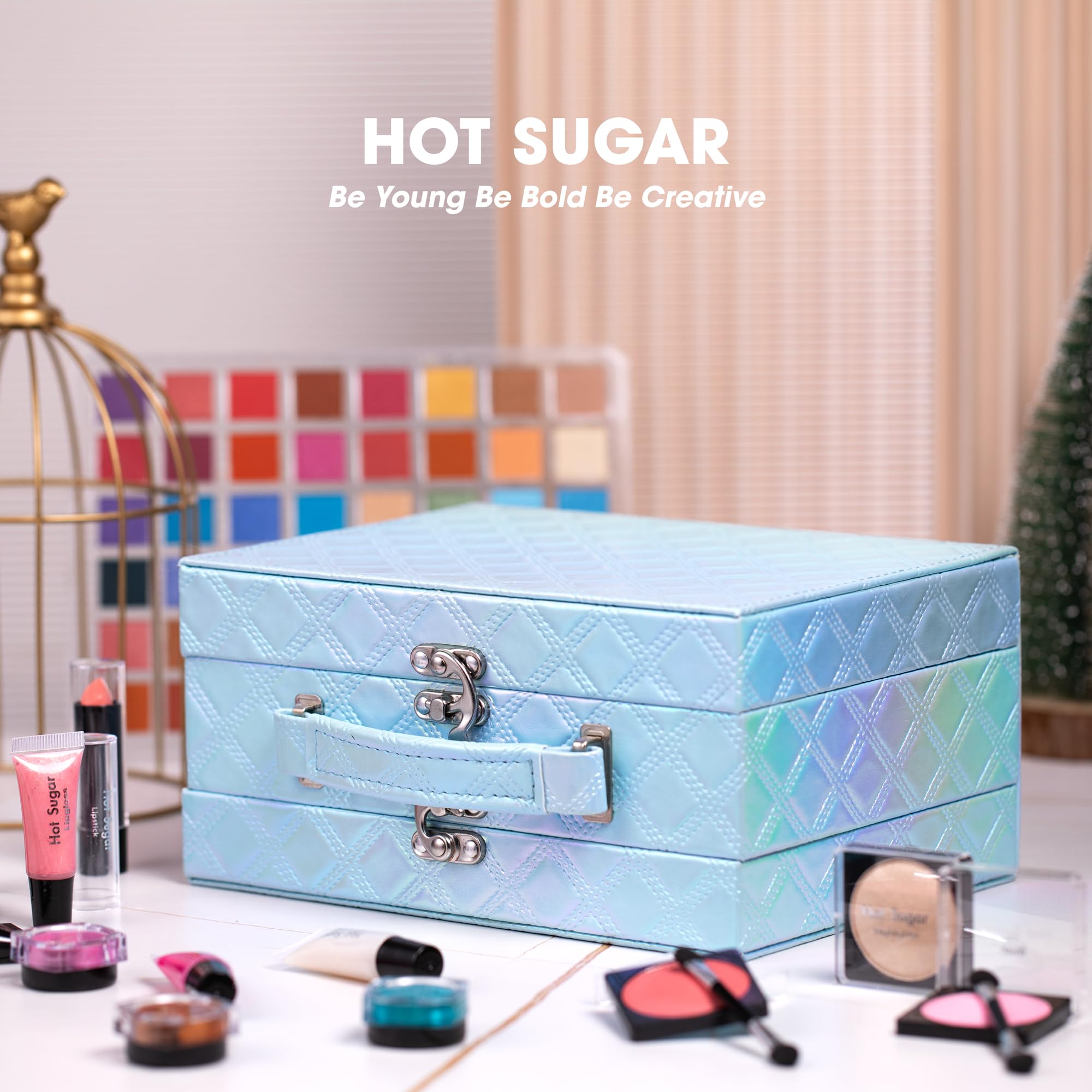 Hot Sugar Blue Diamond makeup brushes help beginners apply evenly