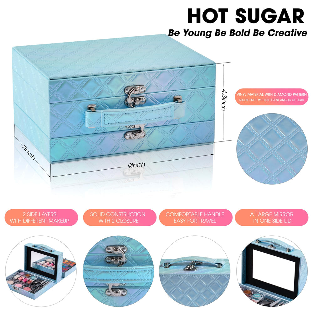 Hot Sugar Blue Diamond eye shadows palette delivers rich pigments for easy blending