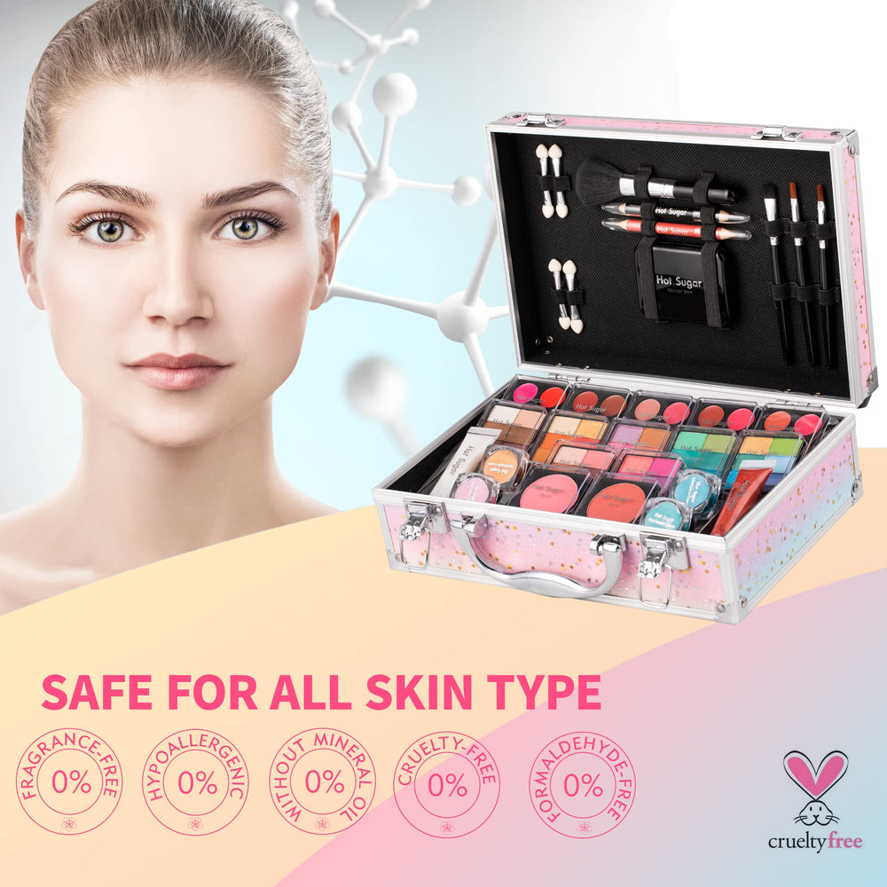 Hot Sugar brush set includes beginner-friendly tools for easy makeup blending.