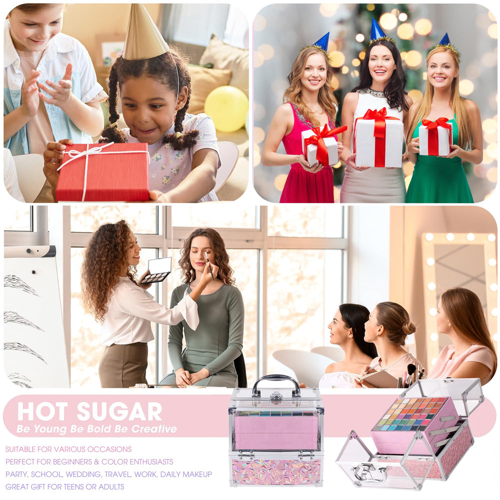 Hot Sugar clear beauty box shown as stylish gift-ready packaging.