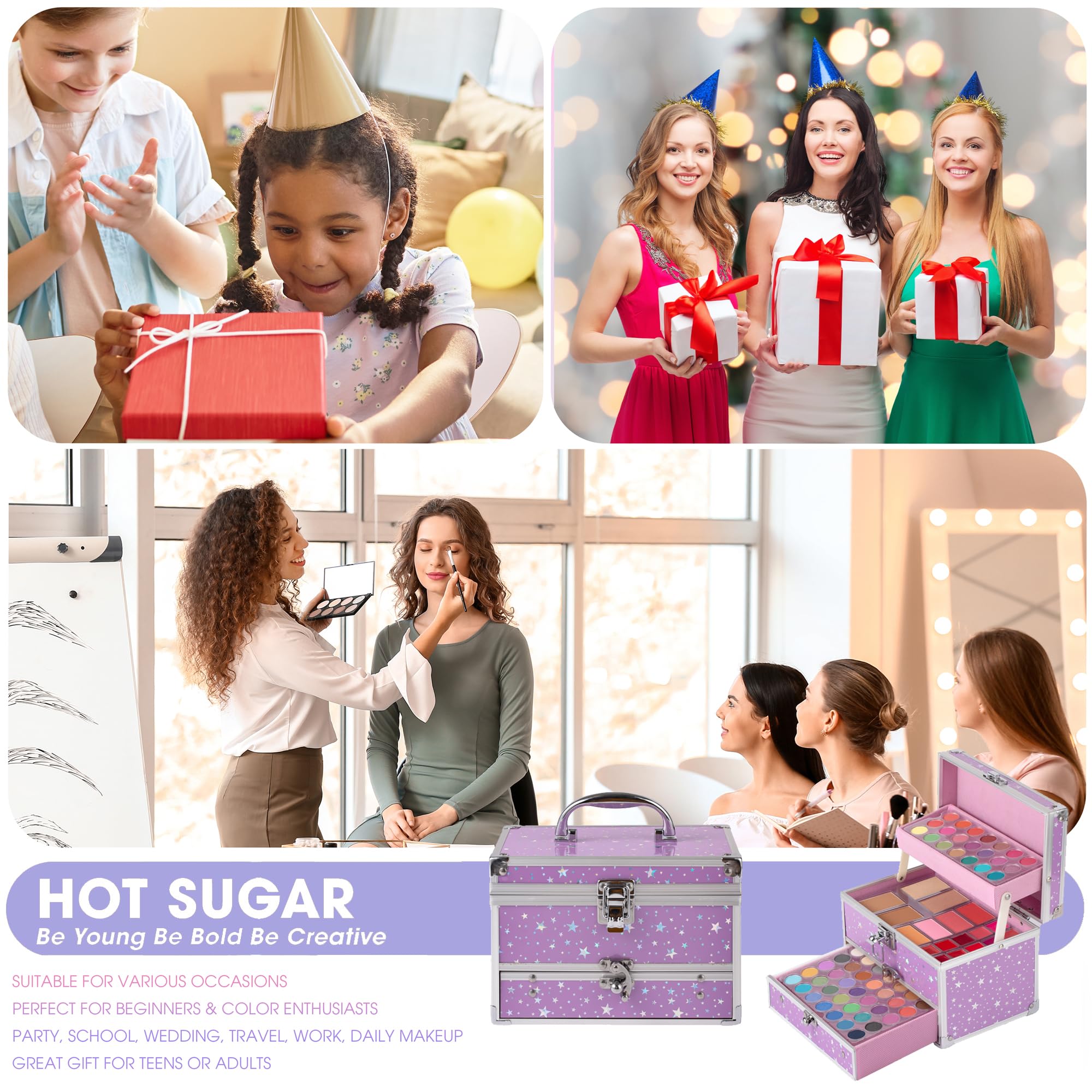 Hot Sugar aluminum storage box keeps makeup organized during events