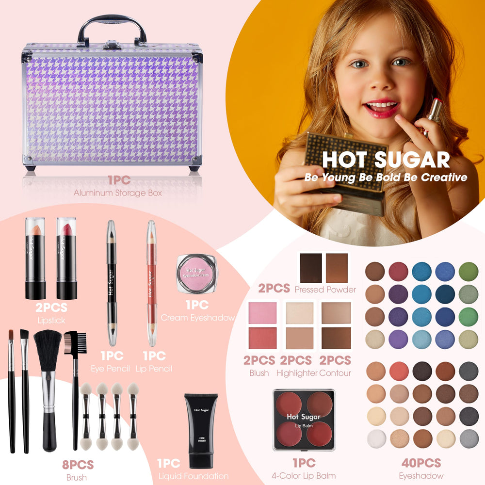 Hot Sugar 40-color eyeshadow palette for versatile, vivid eye looks.