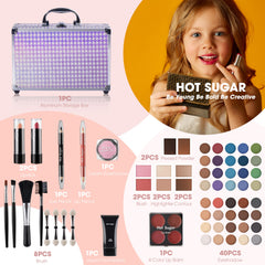 Hot Sugar 40-color eyeshadow palette for versatile, vivid eye looks.