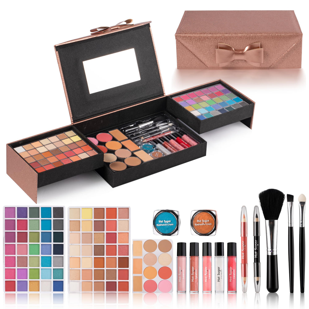 Hot Sugar Girls Makeup Kit eyeshadow palette setup for versatile day-to-night looks