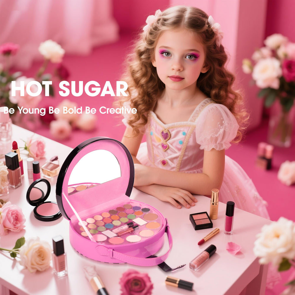Hot Sugar unicorn donut case keeps makeup organized for trips.