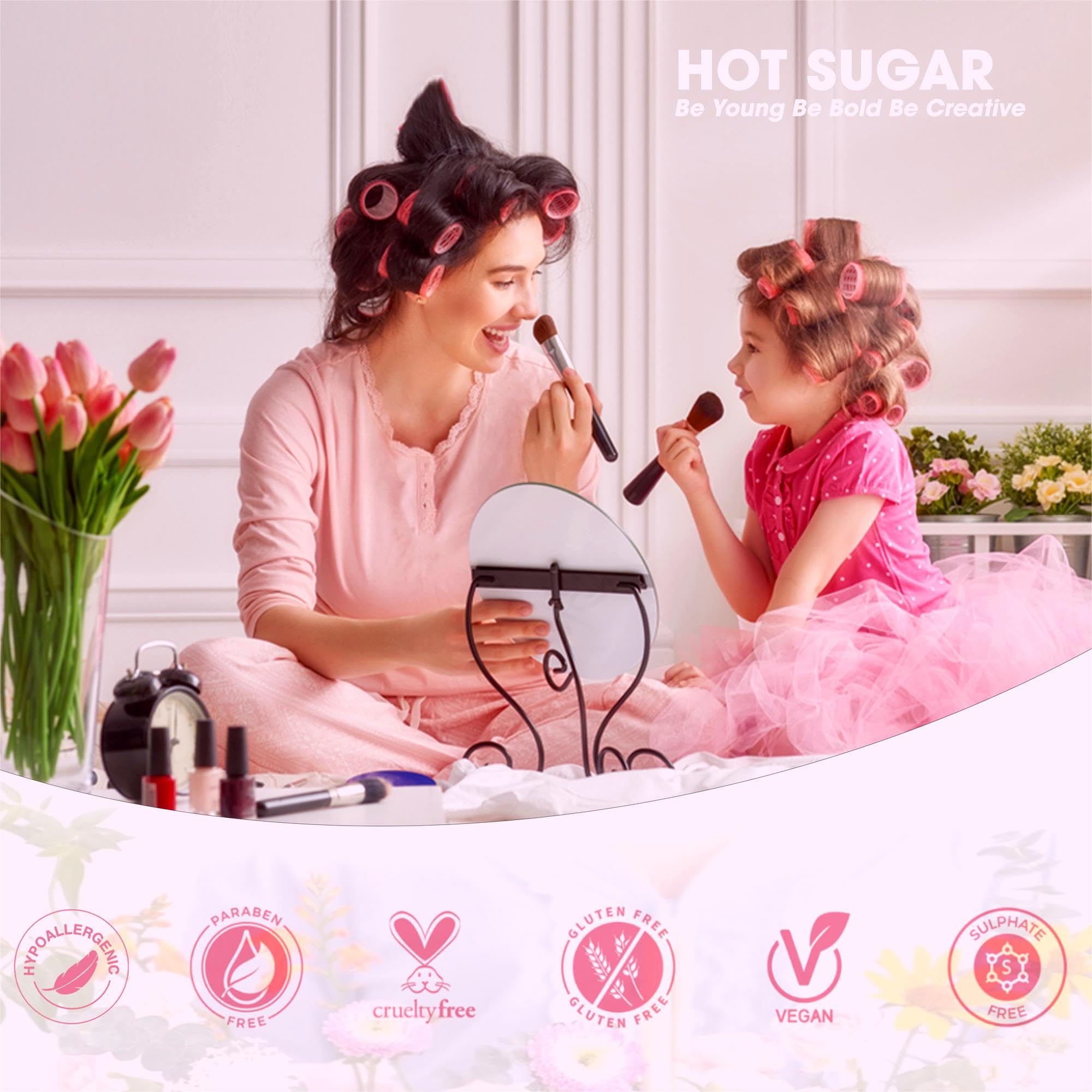 Hot Sugar Rose face collection encourages color blending during play.