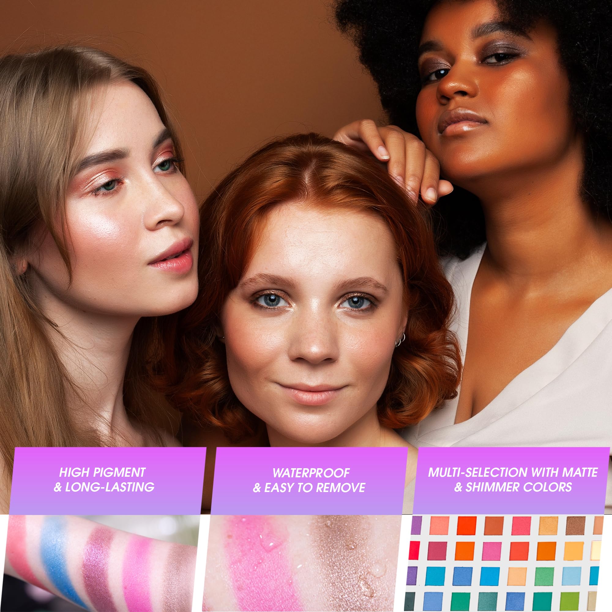 Hot Sugar makeup brushes set enables smooth blending and flawless application.