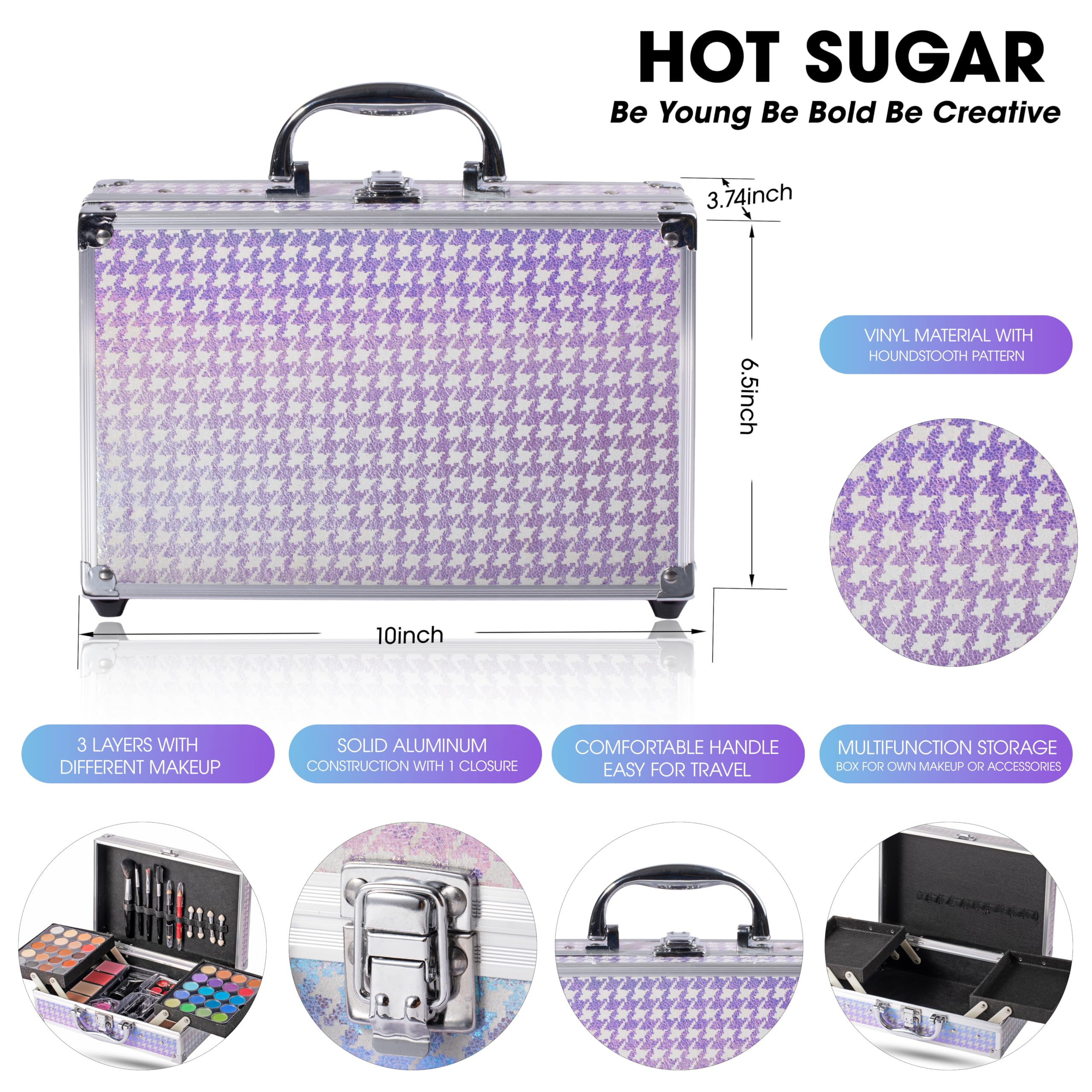 Hot Sugar eight-piece brushes set for precise makeup application and blending.