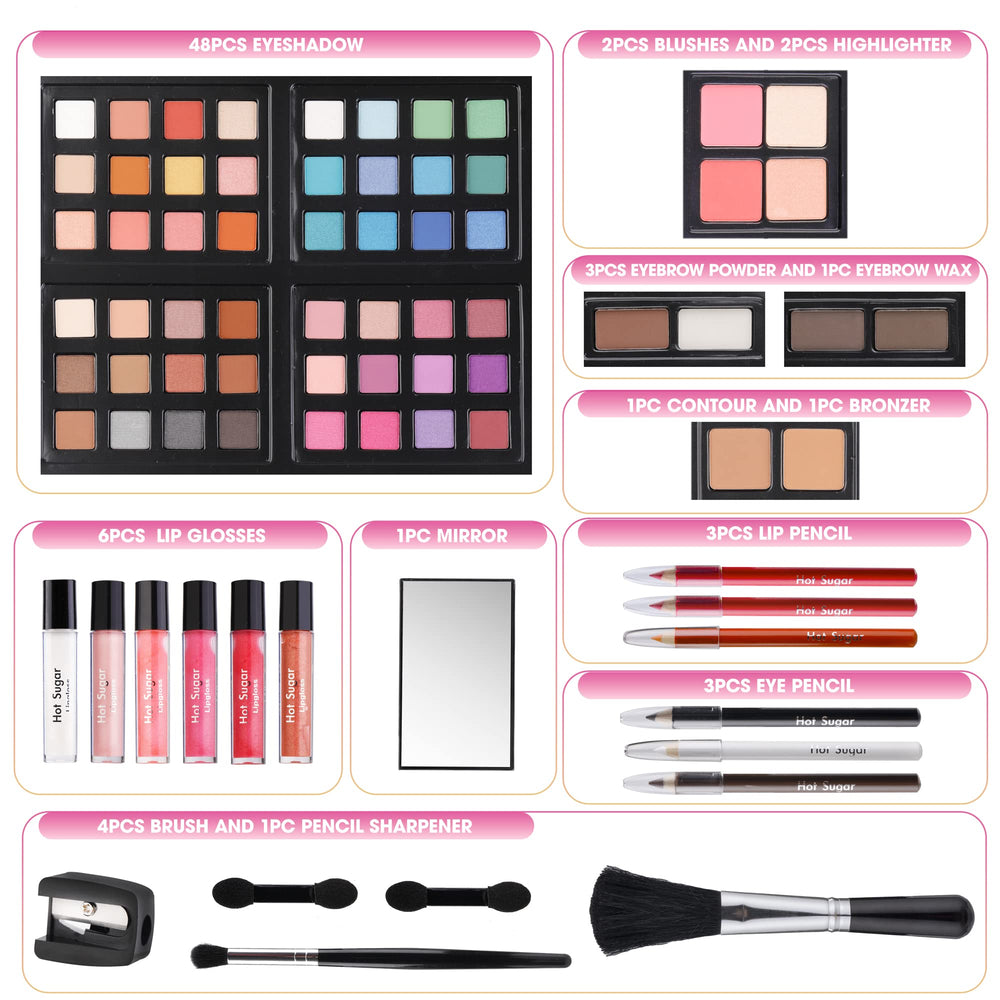 Hot Sugar eyebrow powders and wax enable easy shaping and definition.
