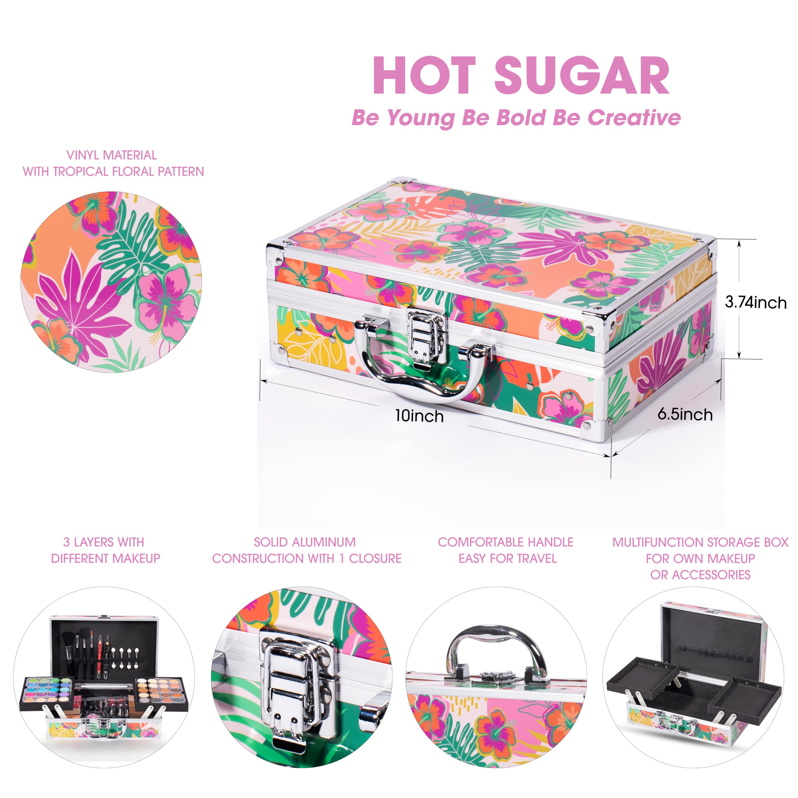 Hot Sugar makeup kit eyeshadow 40pcs offers versatile colors for bold or subtle looks.