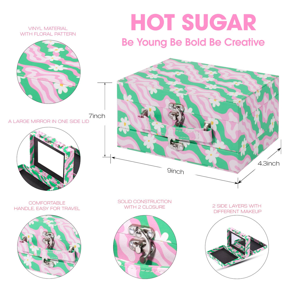 Hot Sugar lip glosses provide a shimmering finish for playful daily wear
