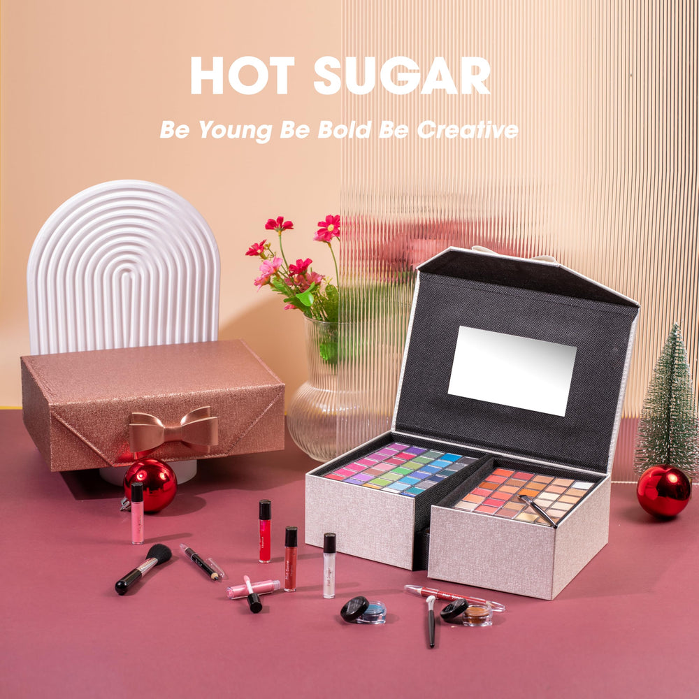 Hot Sugar makeup kit rose-gold case ideal for gifting and travel