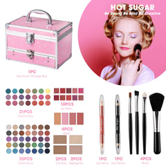 Hot Sugar teen makeup kit lip gloss swatch highlighting shiny, playful finishes.