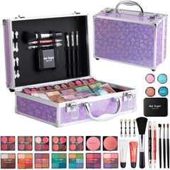 Hot Sugar teen makeup kit travel case in aluminum frame for durable storage