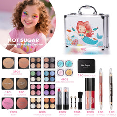 Hot Sugar Mermaid Train Case Blush set for rosy cheeks during pretend play.
