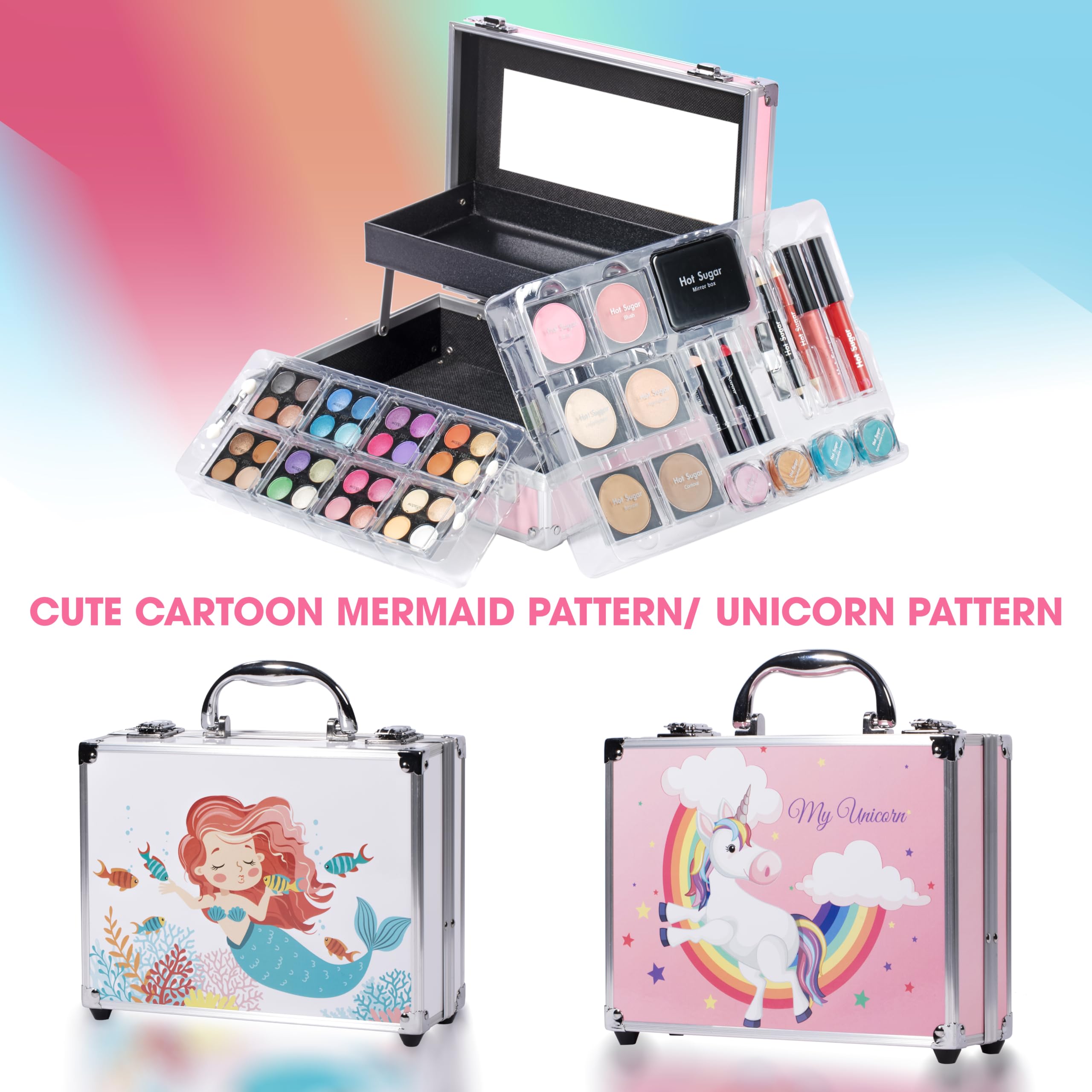 Hot Sugar Mermaid Train Case Kit keeps makeup organized for events.