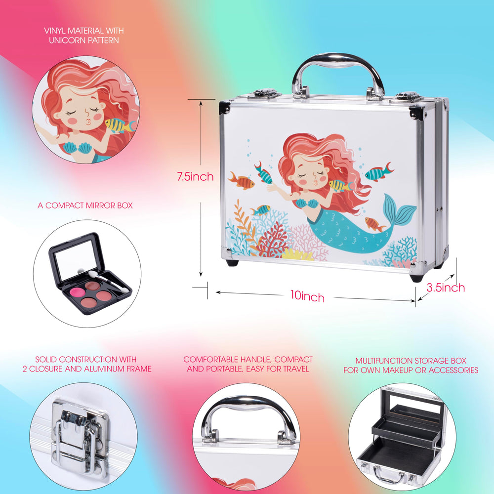 Hot Sugar Mermaid Train Case Lipstick adds gentle color for playful expression.