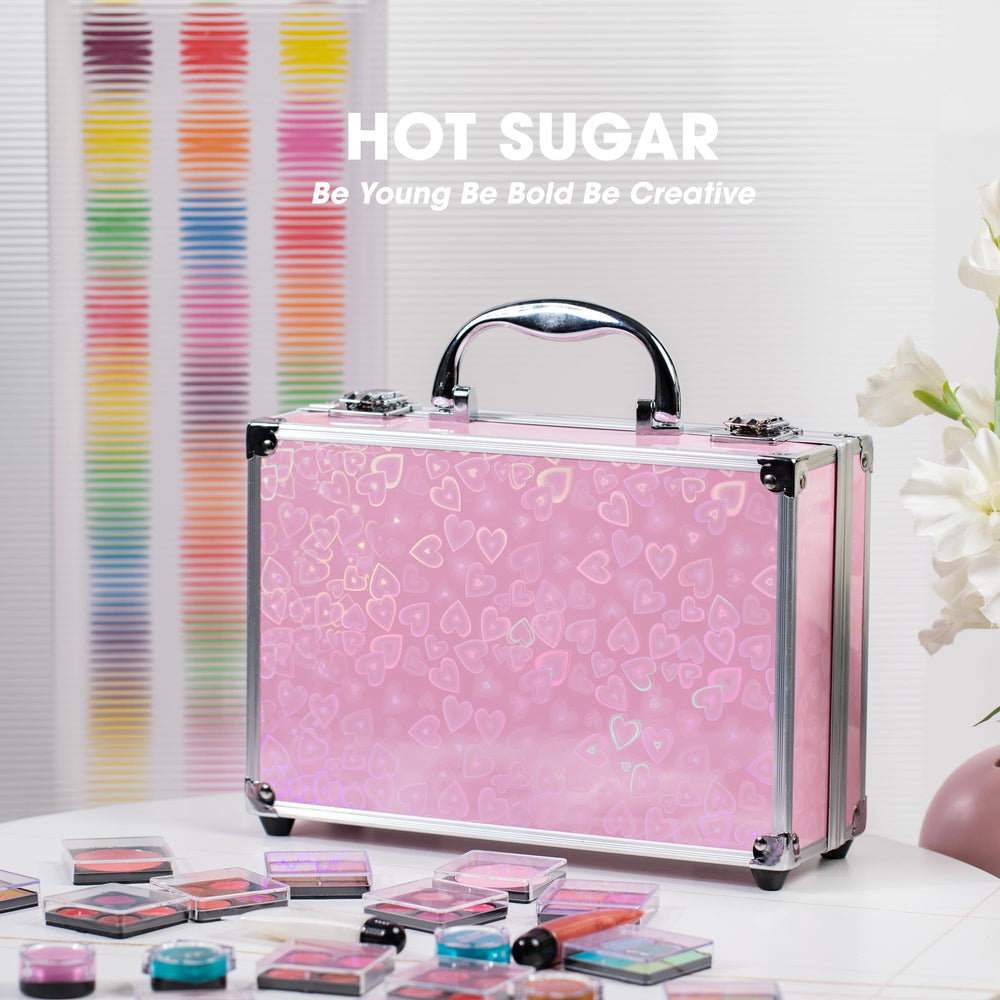 Hot Sugar mirror inside sturdy box for quick on-the-go touch-ups.