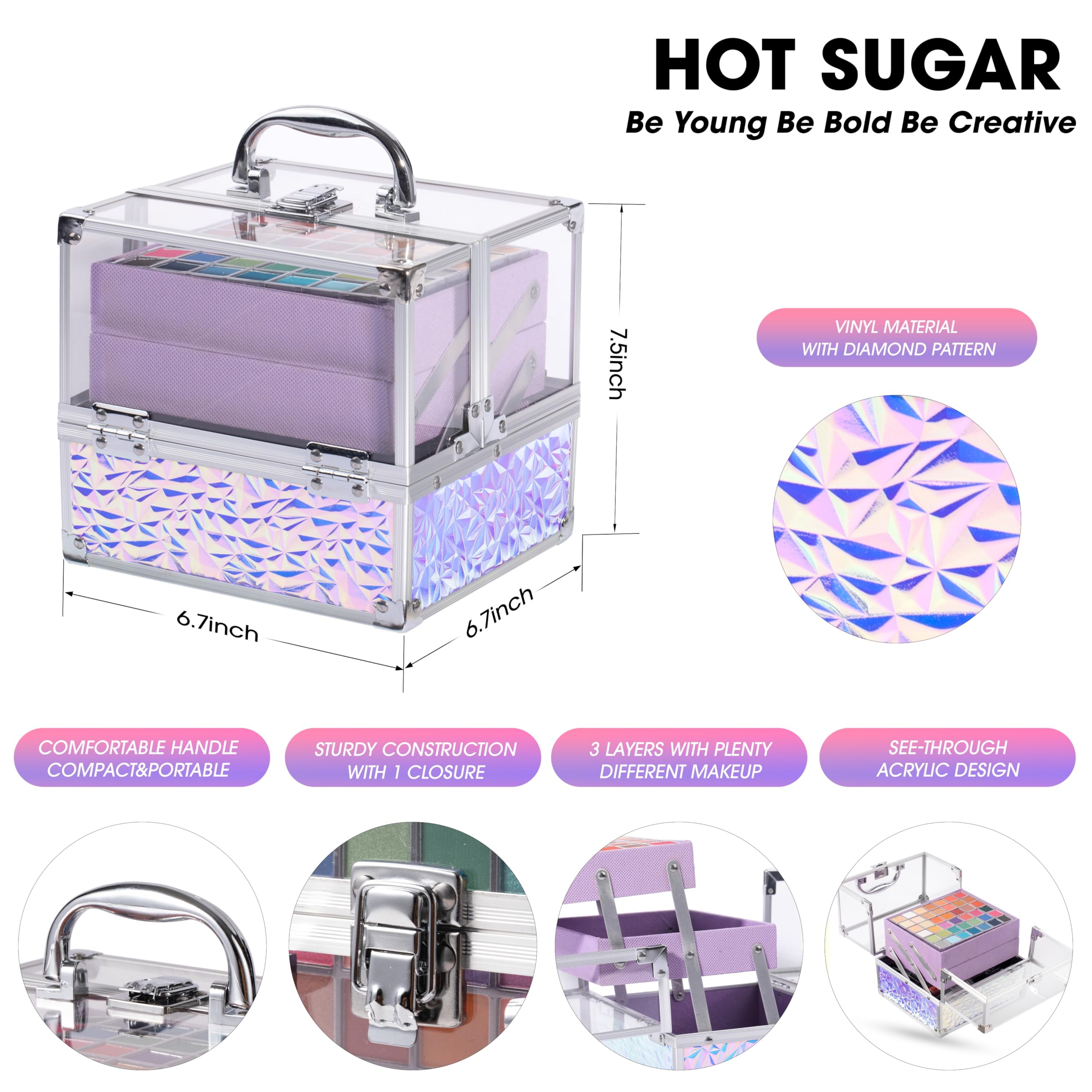 Hot Sugar teen makeup kit eyeshadow palette offers gentle colors for budding artists.