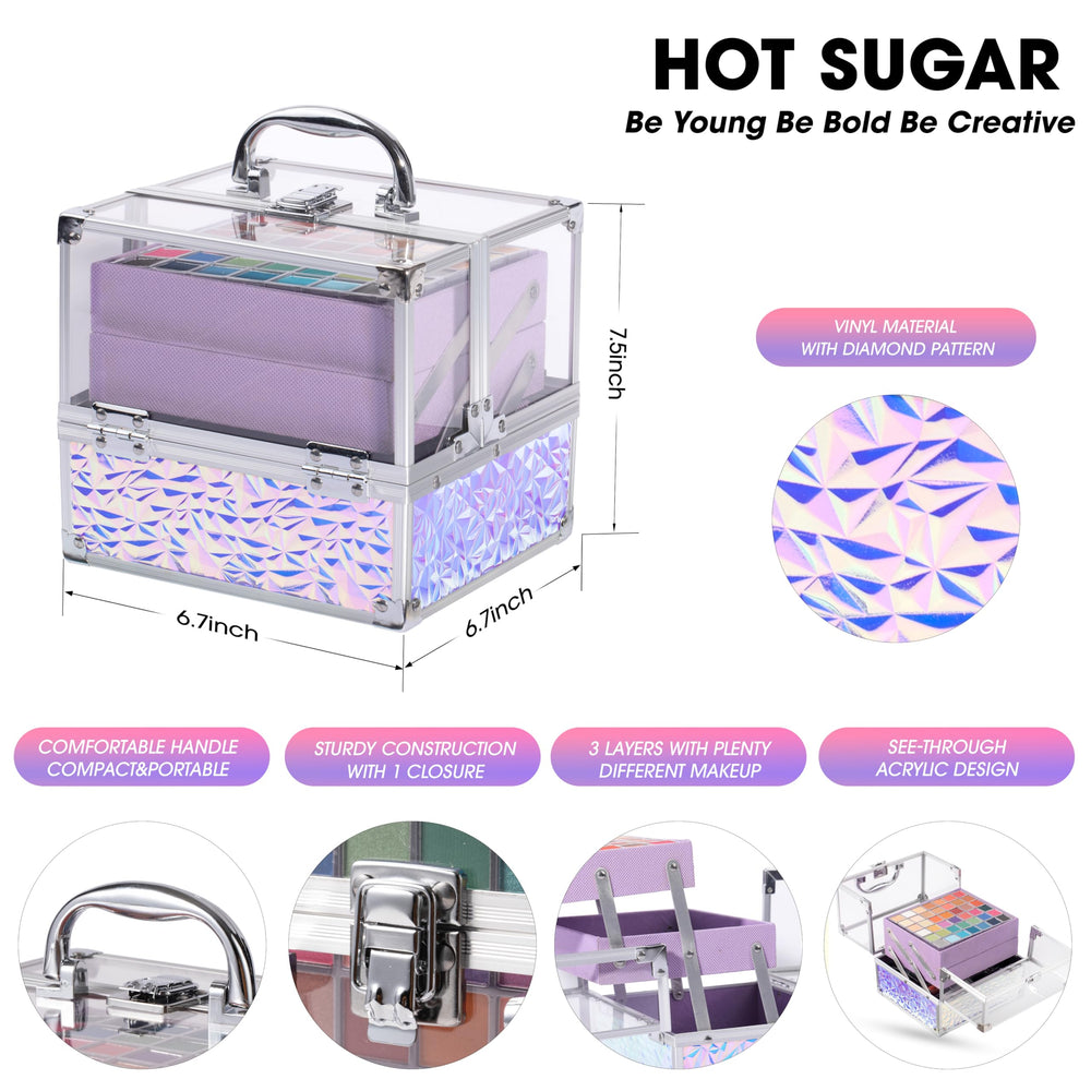 Hot Sugar teen makeup kit eyeshadow palette offers gentle colors for budding artists.