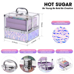 Hot Sugar teen makeup kit eyeshadow palette offers gentle colors for budding artists.