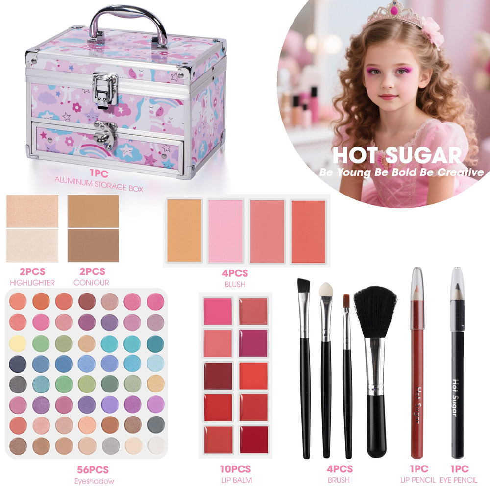 Hot Sugar teens eyeshadow palette with rich pigments for bold looks.