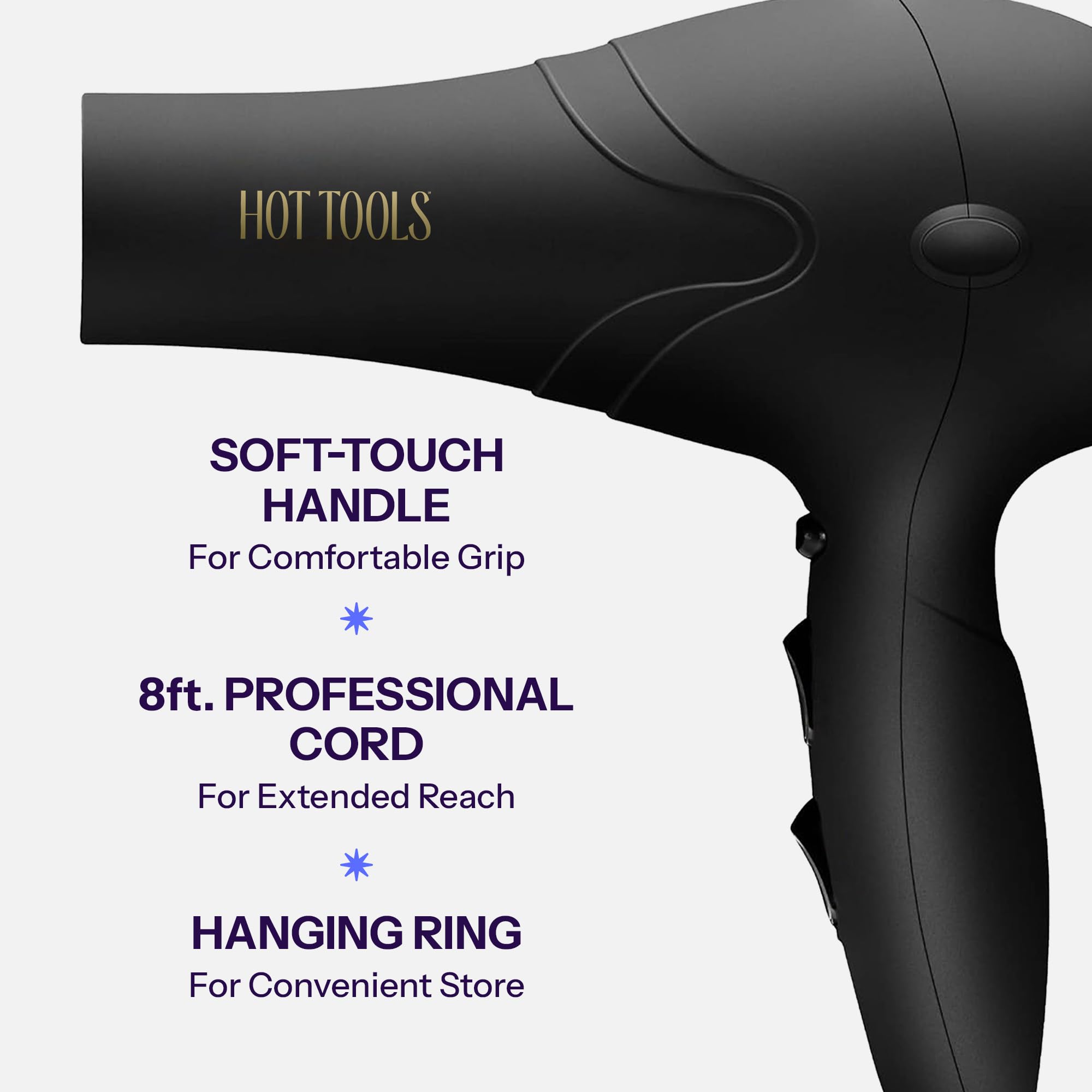 Hot Tools Pro Artist 2100 Ionic Turbo Dryer 8ft cord offers salon-style freedom.