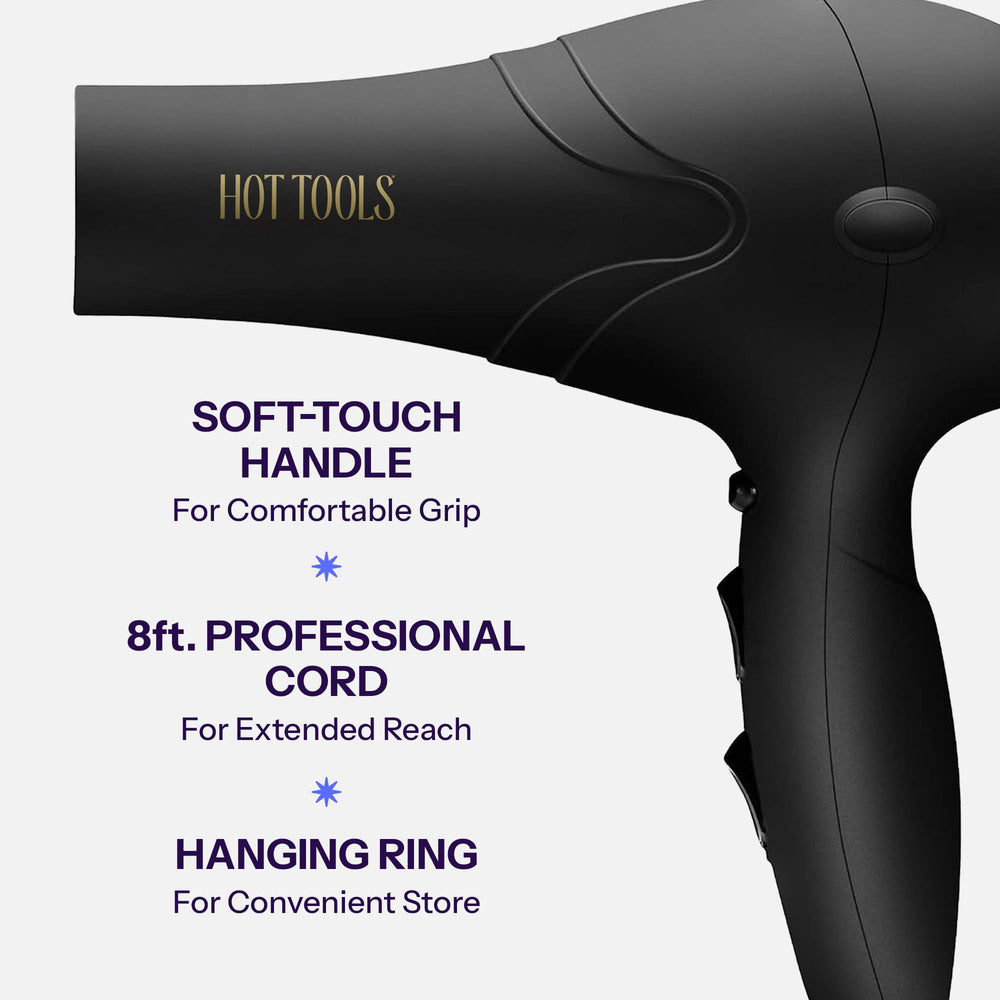 Hot Tools Pro Artist 2100 Ionic Turbo Dryer 8ft cord offers salon-style freedom.