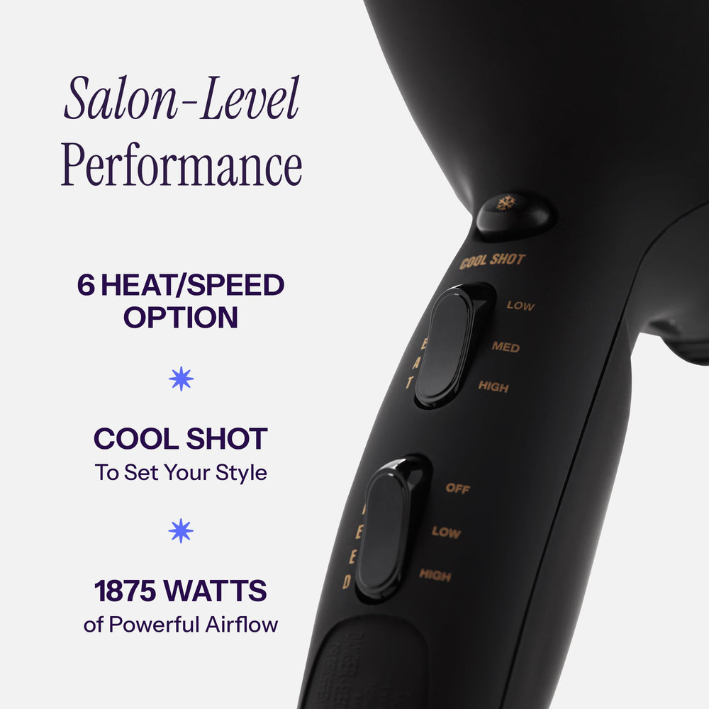 Hot Tools Pro Artist 2100 Ionic Turbo Dryer pik attachment aids straightening during styling.