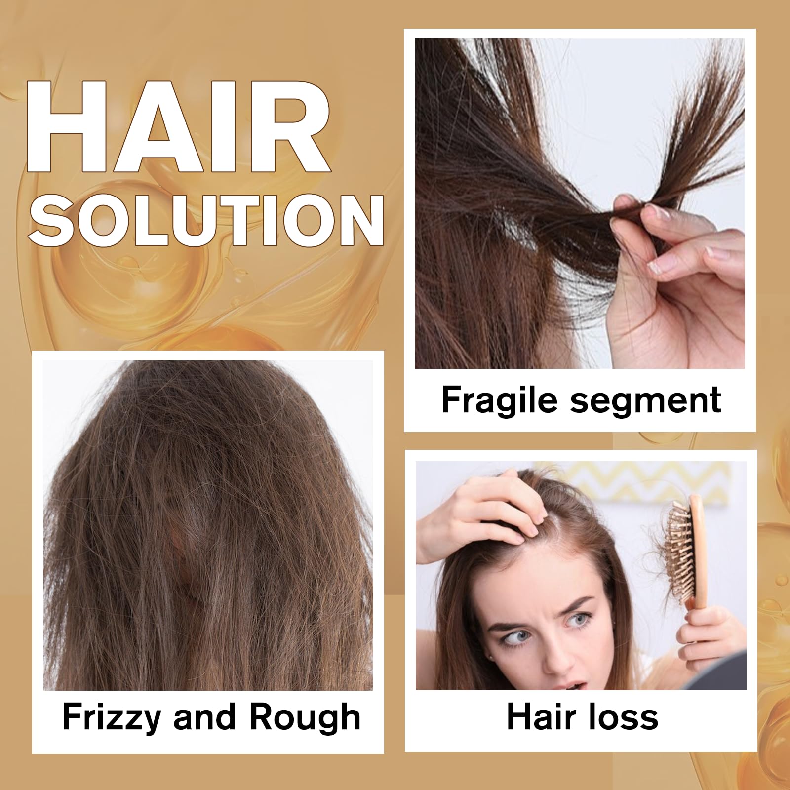 Shiny, hydrated hair after use with a natural fragrance