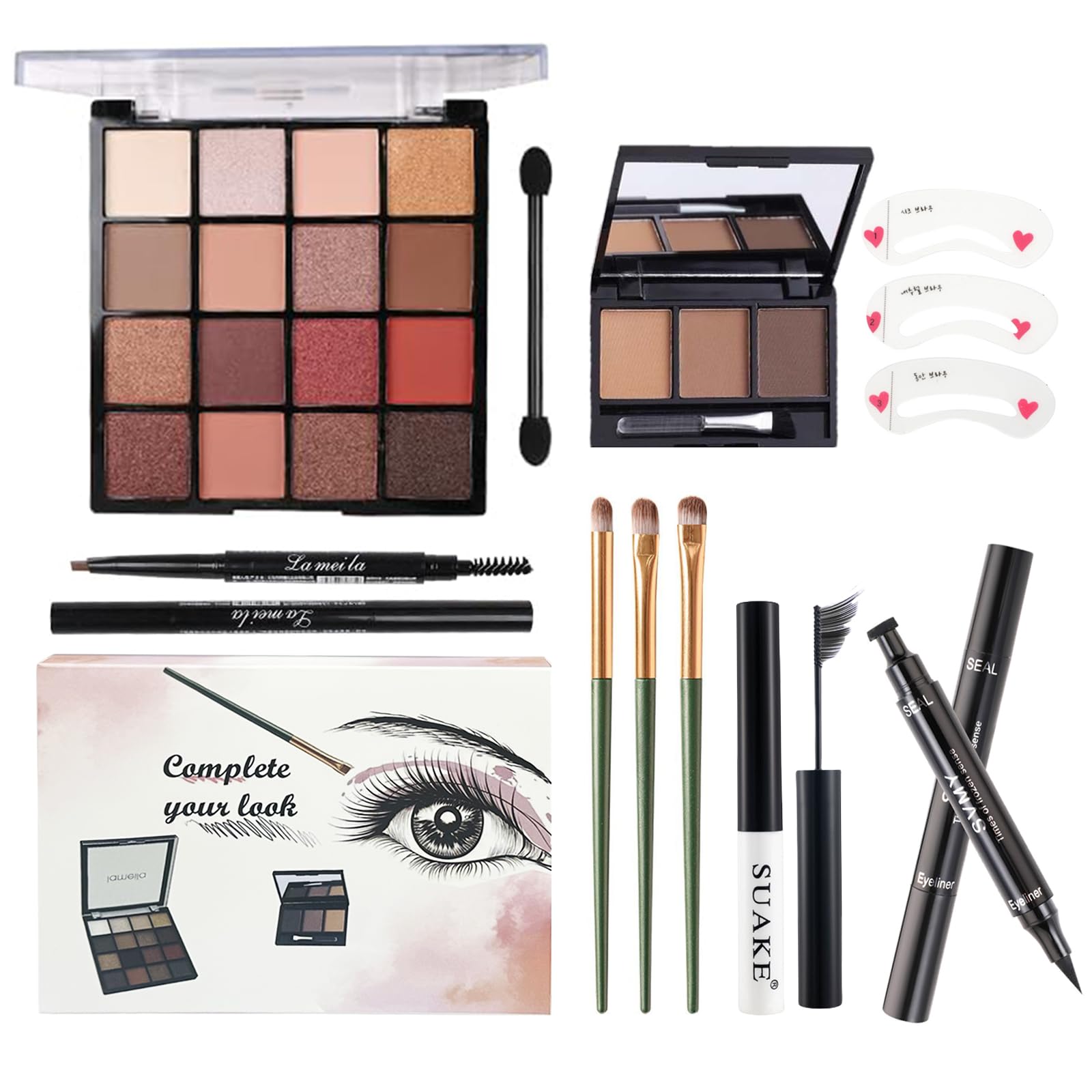 HOTMAIG all-in-one makeup kit 16-color eyeshadow palette for versatile day to night looks