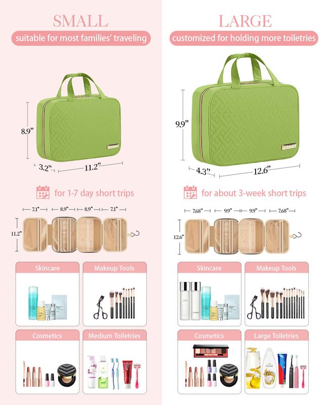 HOTOR cosmetic bag features leakproof PVC pockets for separating wet items