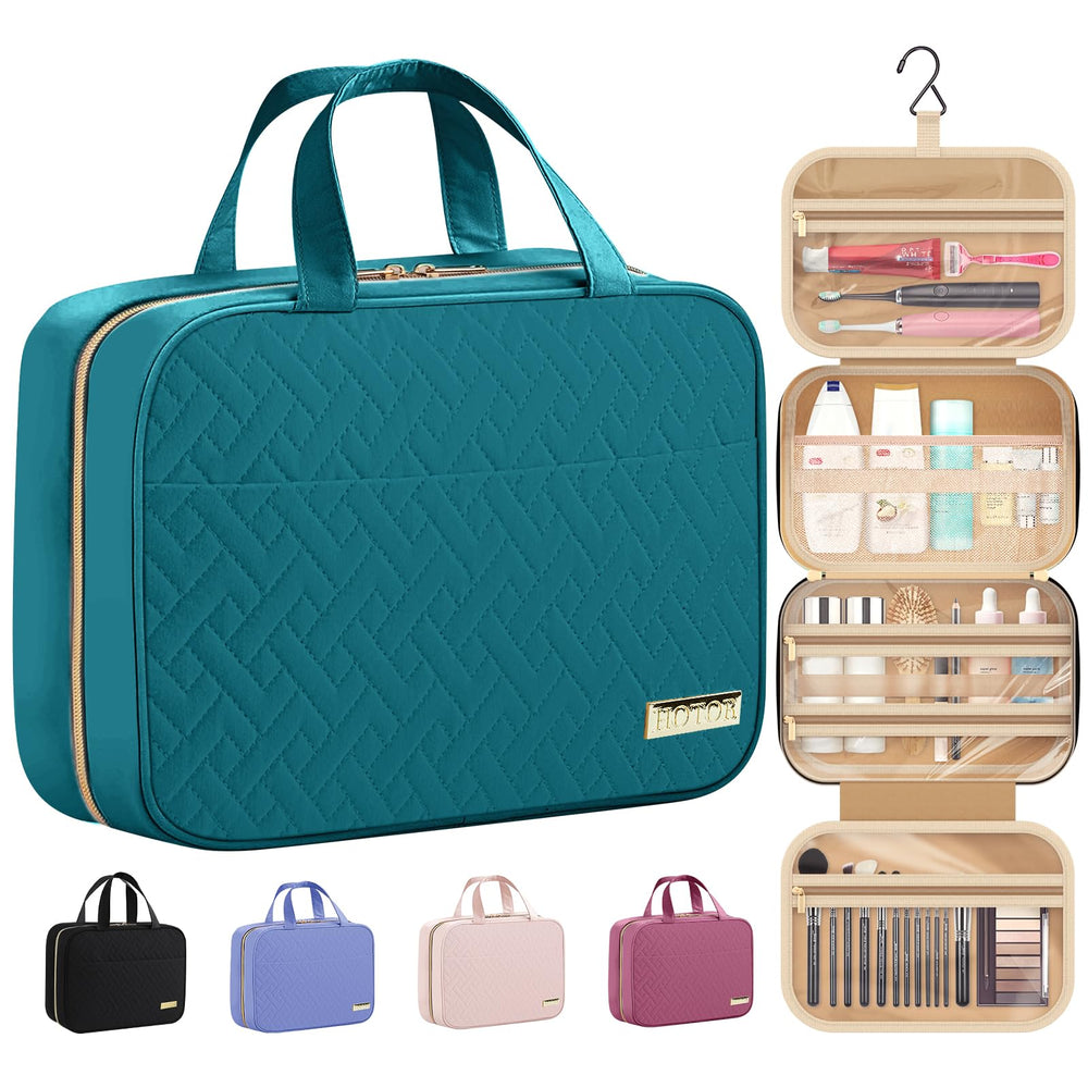 Hotor travel toiletry bag with hanging hook keeps essentials organized on the go.