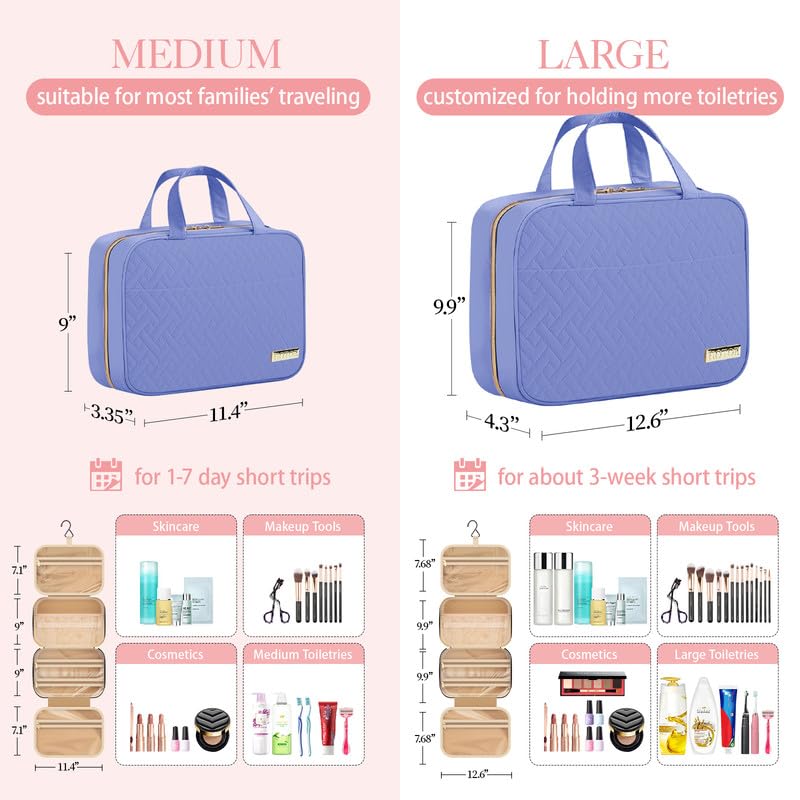 HOTOR Travel Toiletry Bag leakproof PVC pocket keeps wet items separated safely