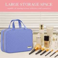 HOTOR Travel Toiletry Bag open flat reveals spacious capacity for week long trips